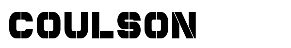 Coulson font preview
